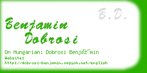 benjamin dobrosi business card